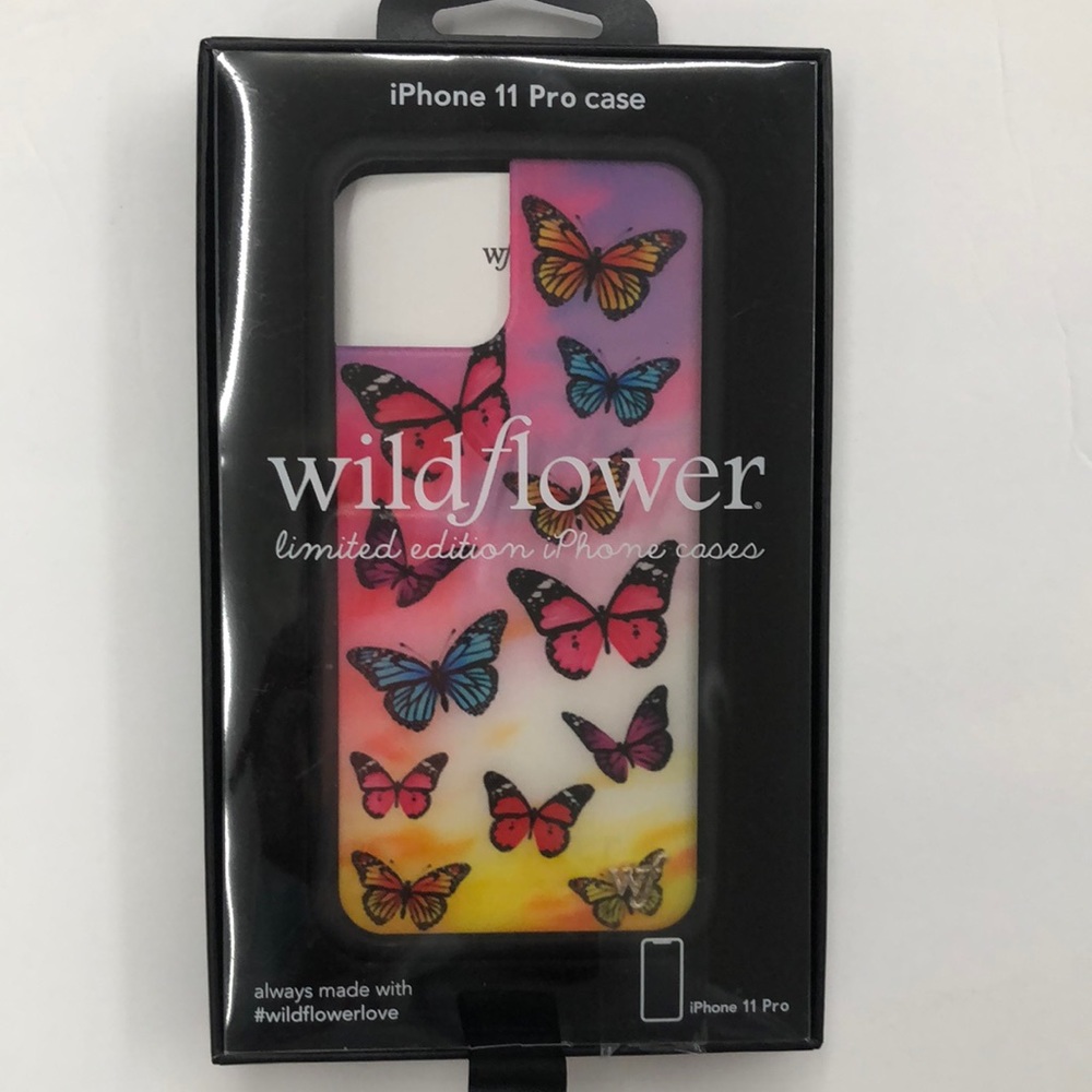Wildflower phone case iPhone 11 Pro butterflies